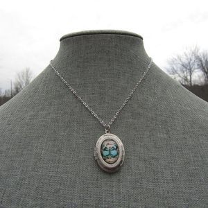 Dainty Butterfly Cottage Dreaming Photo Locket Necklace